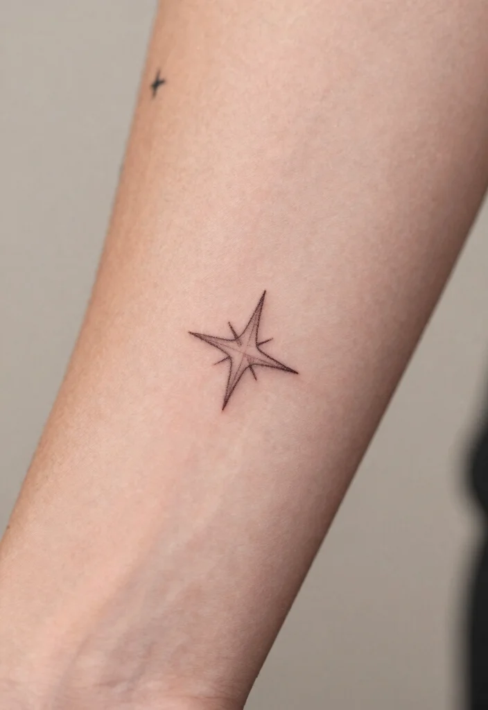 14 5 Star Tattoo Ideas With Minimal Style 1 14 5 Star Tattoo Ideas With Minimal Style - 1. Tiny Five-Point Star on the Wrist 1