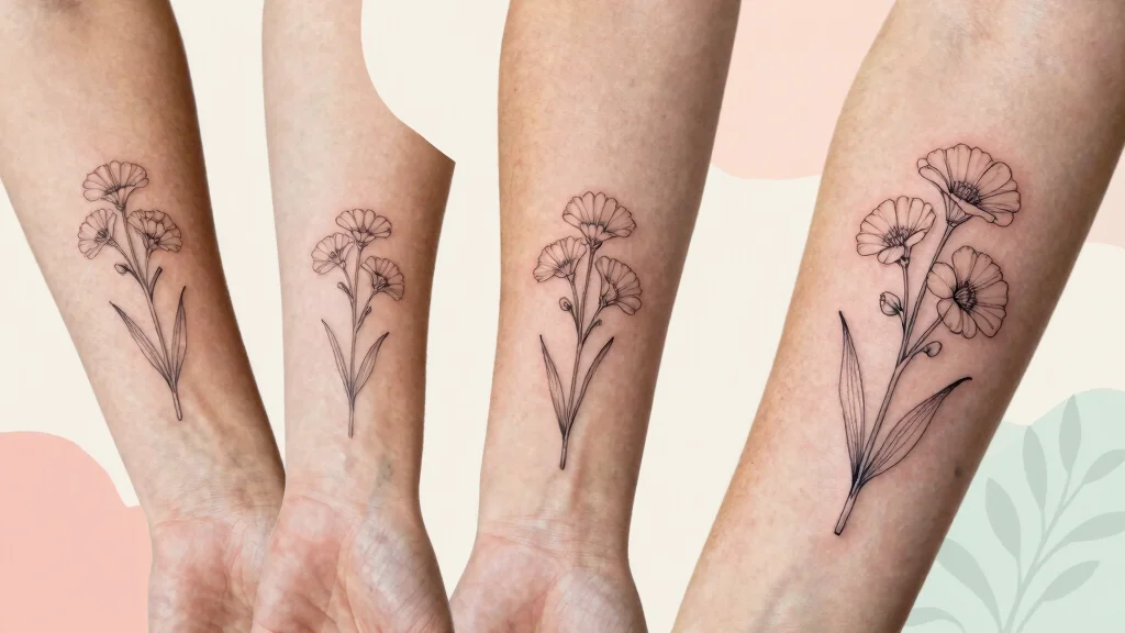 14 July Birth Flower Tattoo Larkspur Ideas With Delicate Charm