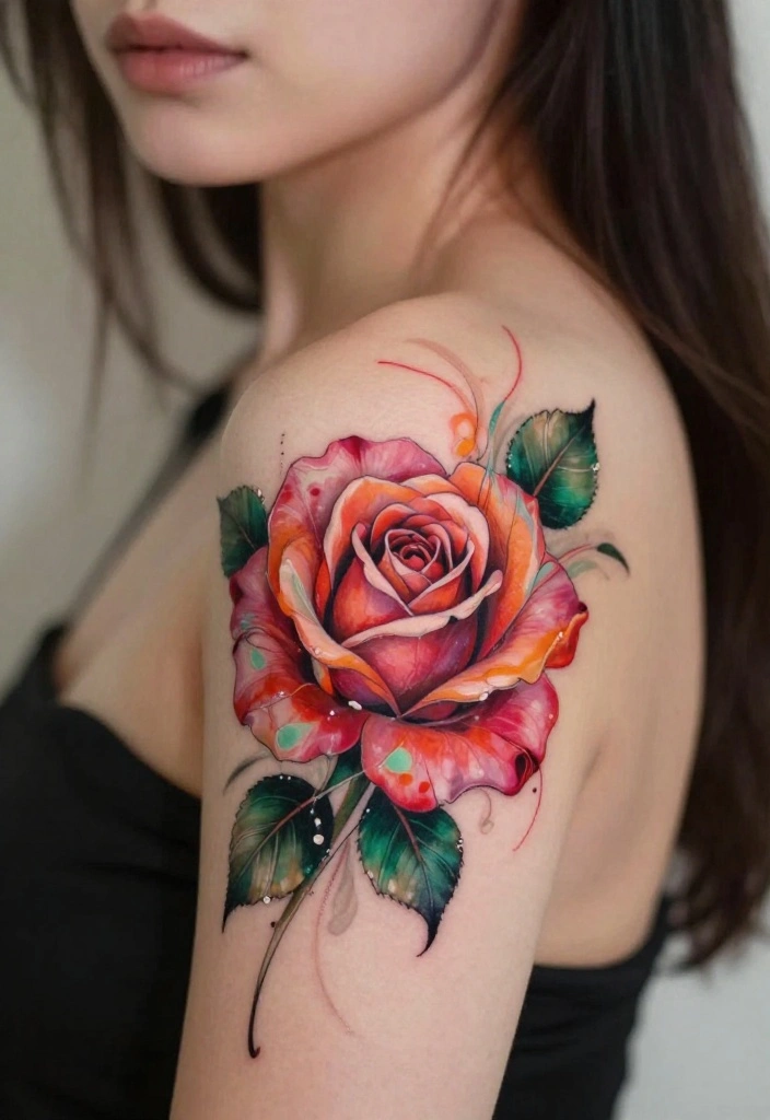 14 Minimal Rose Tattoo Design Ideas With Simple Grace 37 14 Minimal Rose Tattoo Design Ideas With Simple Grace - 7. Abstract Rose 1