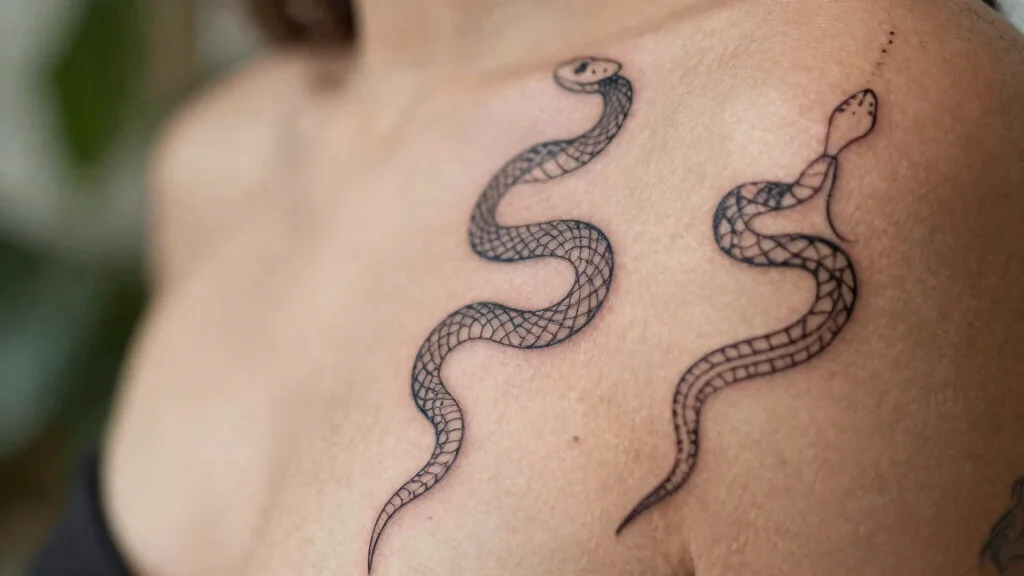14 Snake Minimalist Tattoo Ideas With Clean Lines