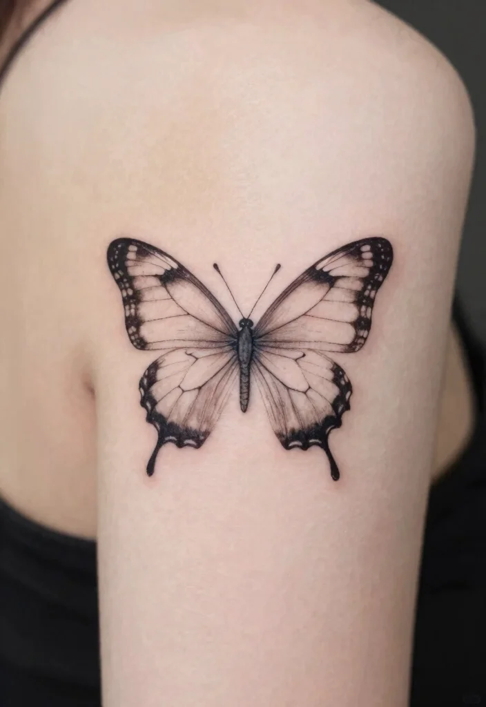 14 Tiny Spine Tattoo Ideas With Subtle Edge - 11. Butterfly Kisses 1