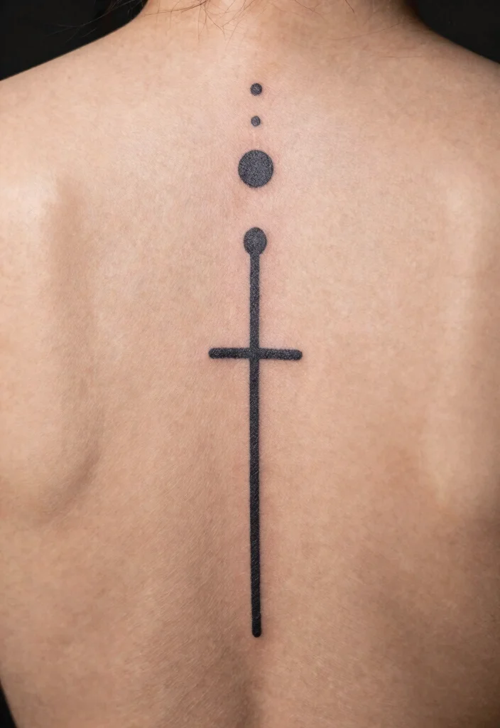 14 Tiny Spine Tattoo Ideas With Subtle Edge - 12. Personal Symbols 1
