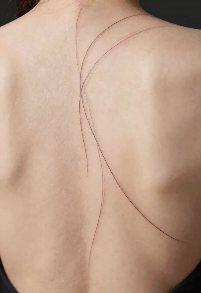 14 Tiny Spine Tattoo Ideas With Subtle Edge - 13. Delicate Lines 1