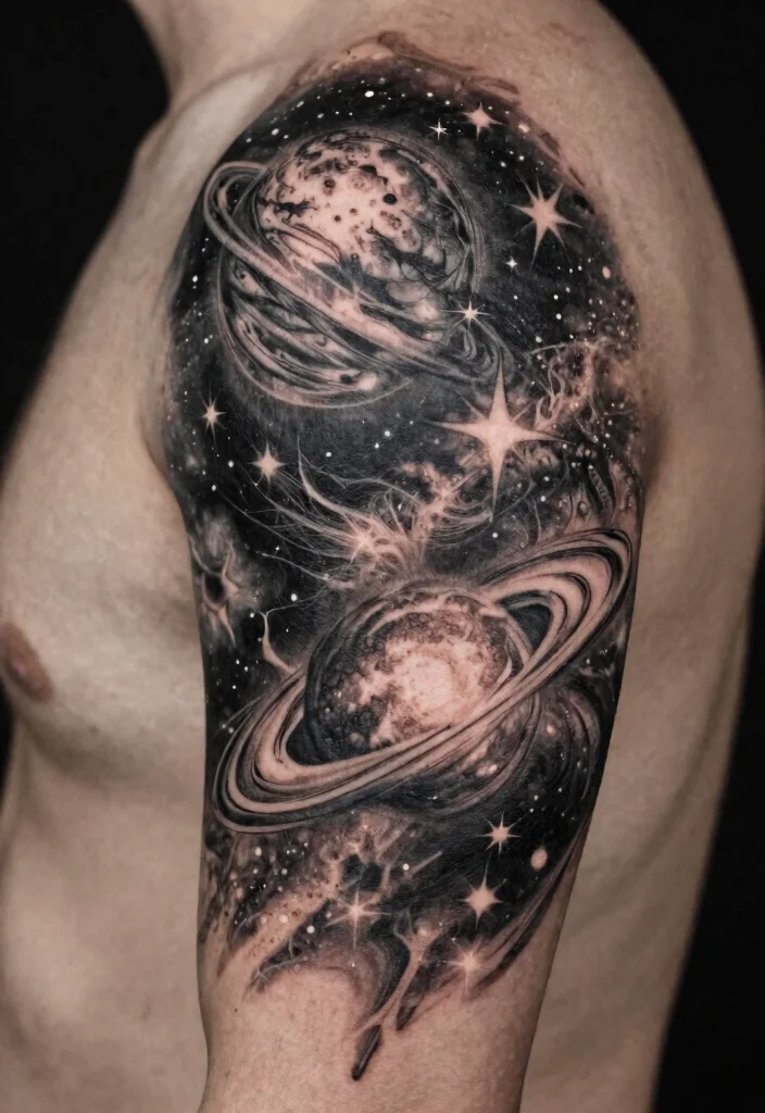 15 Black Work Tattoo 2026 Trending Ideas With Heavy Contrast 54 15 Black Work Tattoo 2026 Trending Ideas With Heavy Contrast - 14. Cosmic Themes 1