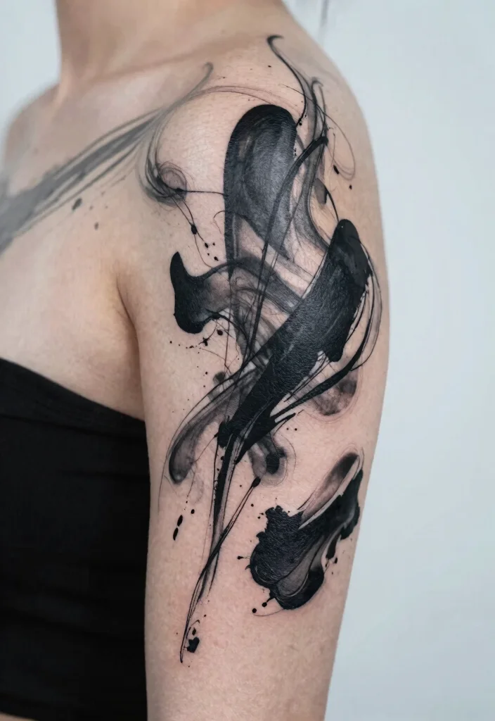 15 Black Work Tattoo 2026 Trending Ideas With Heavy Contrast 14 15 Black Work Tattoo 2026 Trending Ideas With Heavy Contrast - 4. Abstract Artistry 1