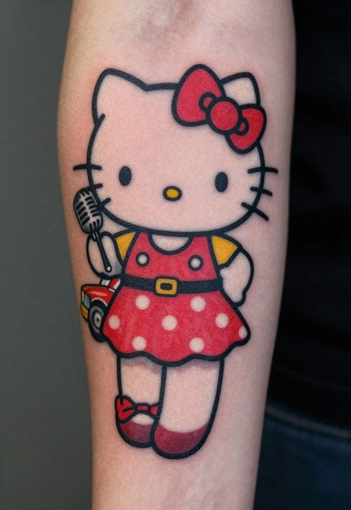 15 Hello Kitty Flash Tattoo Ideas With Cute Retro Vibes 24 15 Hello Kitty Flash Tattoo Ideas With Cute Retro Vibes - 4. Hello Kitty as a Retro Pin-Up 1