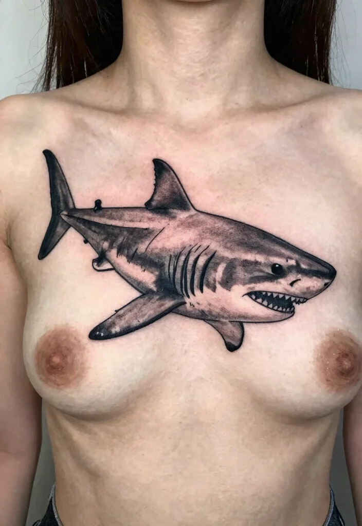 15 Mako Shark Tattoo Ideas With Sleek Power 15 15 Mako Shark Tattoo Ideas With Sleek Power - 5. Bold Black Mako 1