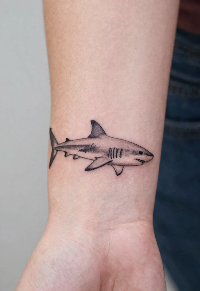 15 Mako Shark Tattoo Ideas With Sleek Power 27 15 Mako Shark Tattoo Ideas With Sleek Power - 7. Minimalist Mako Shark 1
