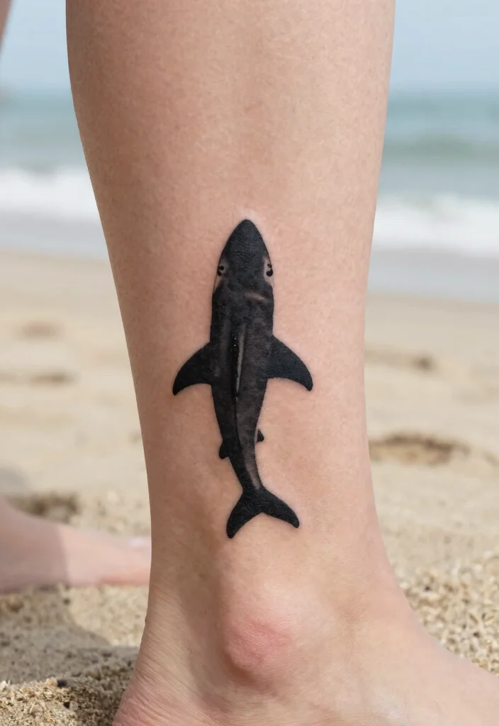 15 Mini Shark Tattoo Ideas With Minimal Edge 3 15 Mini Shark Tattoo Ideas With Minimal Edge - 3. Minimalist Shark Silhouette 1