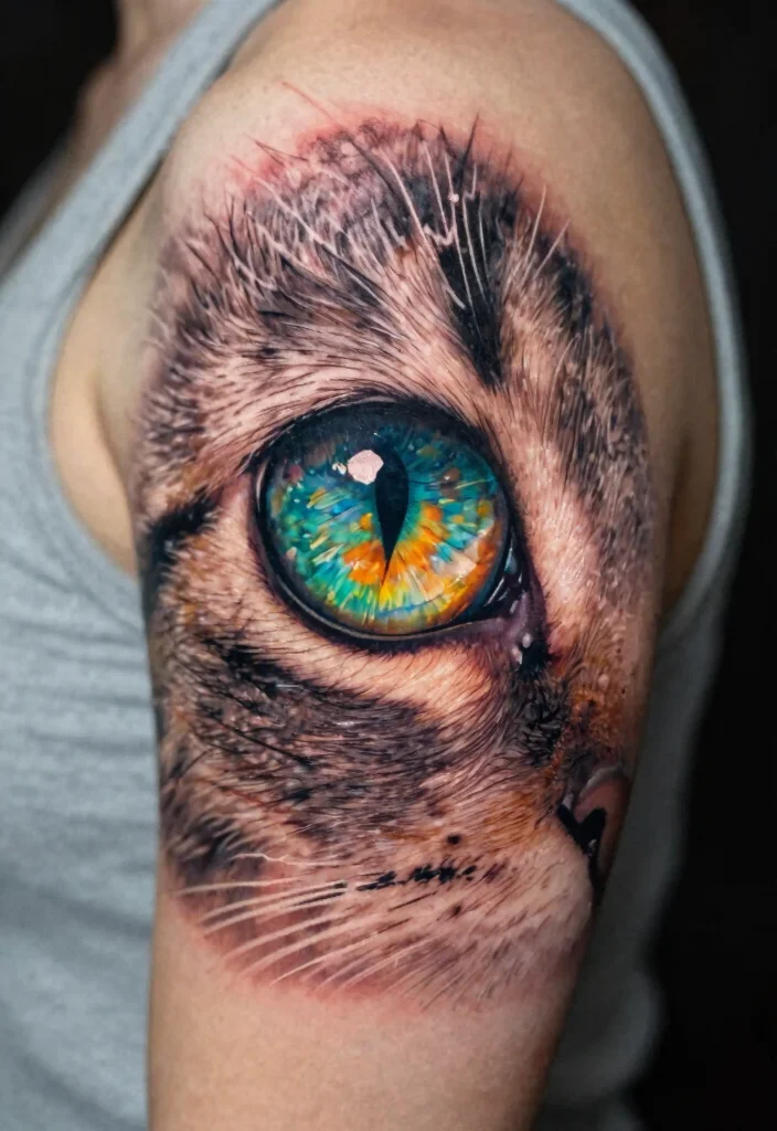 15 Pet Memorial Tattoo Cat Ideas With Heartfelt Meaning 64 15 Pet Memorial Tattoo Cat Ideas With Heartfelt Meaning - 14. Cat’s Eye 1