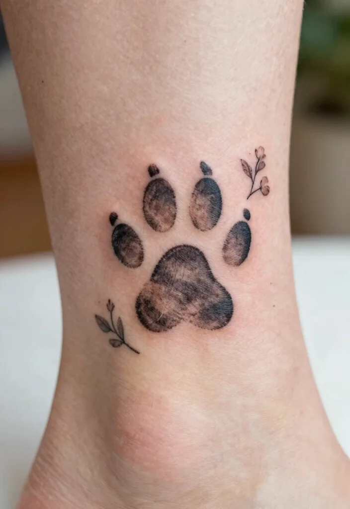 15 Pet Memorial Tattoo Cat Ideas With Heartfelt Meaning 34 15 Pet Memorial Tattoo Cat Ideas With Heartfelt Meaning - 4. Paw Print Tribute 1