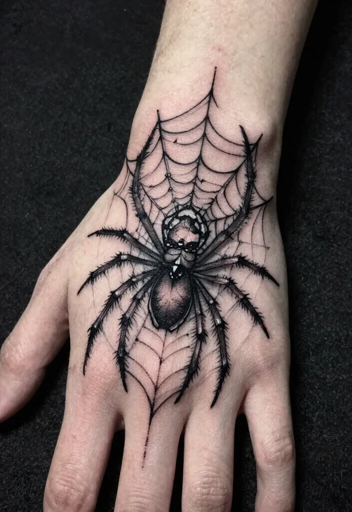 15 Spider Hand Tattoo 2026 Trending Ideas With Dark Vibes 12 15 Spider Hand Tattoo 2026 Trending Ideas With Dark Vibes - 2. Spider Web Designs 1