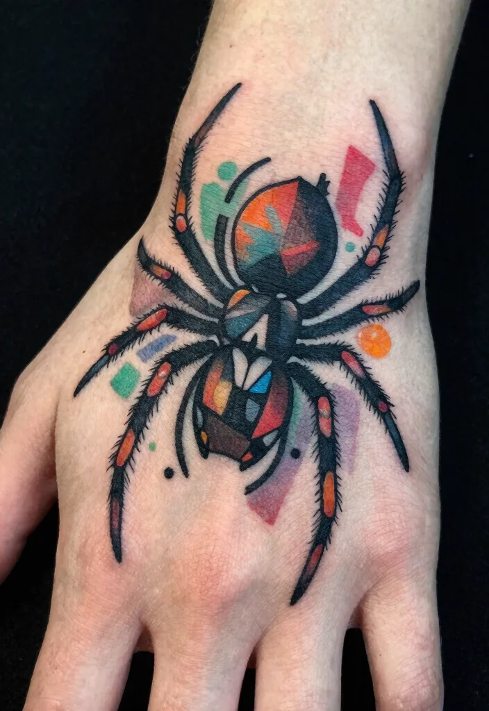 15 Spider Hand Tattoo 2026 Trending Ideas With Dark Vibes 15 15 Spider Hand Tattoo 2026 Trending Ideas With Dark Vibes - 5. Abstract Designs 1