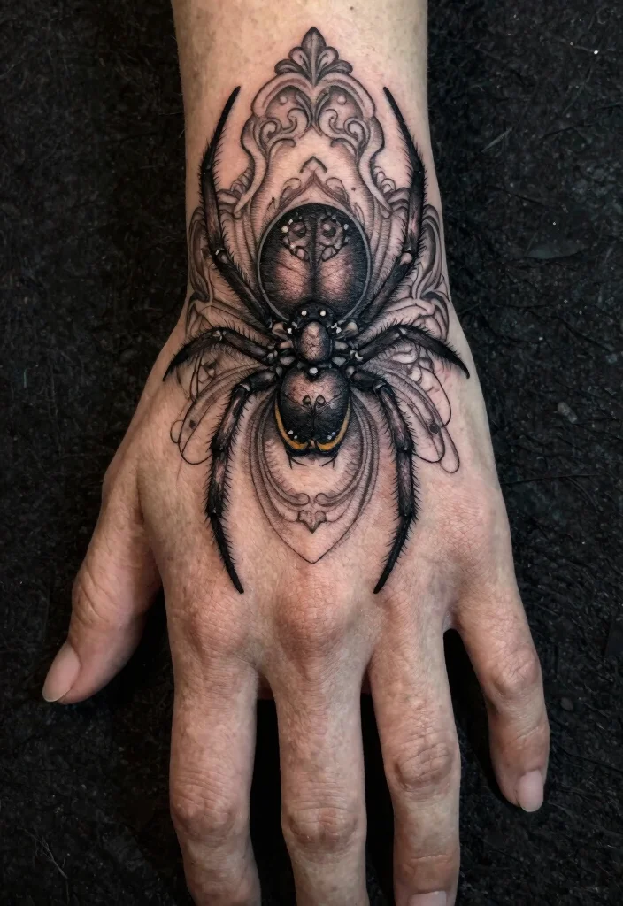 15 Spider Hand Tattoo 2026 Trending Ideas With Dark Vibes 18 15 Spider Hand Tattoo 2026 Trending Ideas With Dark Vibes - 8. Vintage Gothic Styles 1