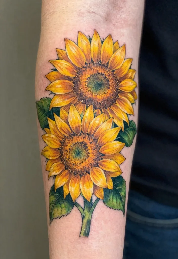 15 Sun Elbow Tattoo Ideas With Radiant Edge 37 15 Sun Elbow Tattoo Ideas With Radiant Edge - 7. Sunflower Elbow Tattoo 1