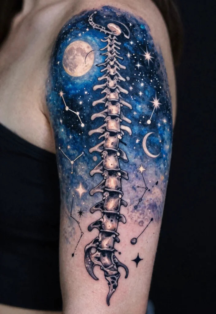 15 Tattoo Ideas Spine 2026 Trending Designs With Elegant Impact 16 15 Tattoo Ideas Spine 2026 Trending Designs With Elegant Impact - 6. Celestial Themes 1