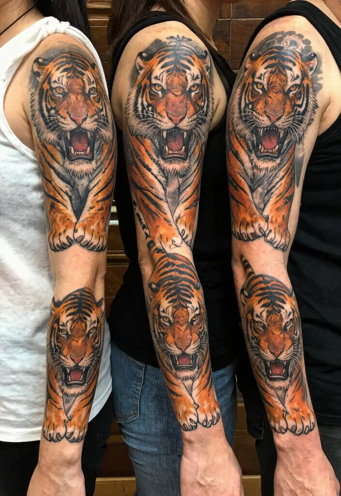 15 Traditional Japanese Tiger Tattoo Ideas With Fierce Style - 11. Family Legacy Tattoo 1