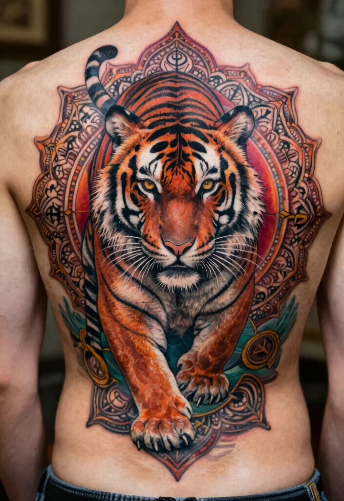 15 Traditional Japanese Tiger Tattoo Ideas With Fierce Style - 15. The Spirit of the Tiger 1