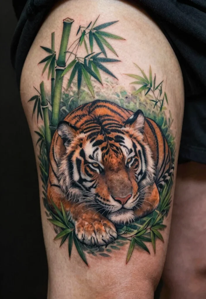 15 Traditional Japanese Tiger Tattoo Ideas With Fierce Style - 9. The Serene Tiger 1