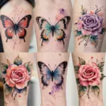 16 Butterfly Rose Tattoo Ideas With Romantic Detail