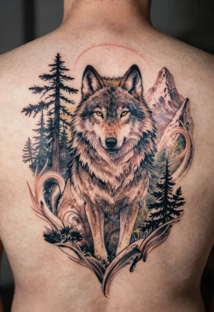 16 Celtic Wolf Tattoo Ideas With Mythic Strength - 13. Wolf Spirit Guide Tattoo 1