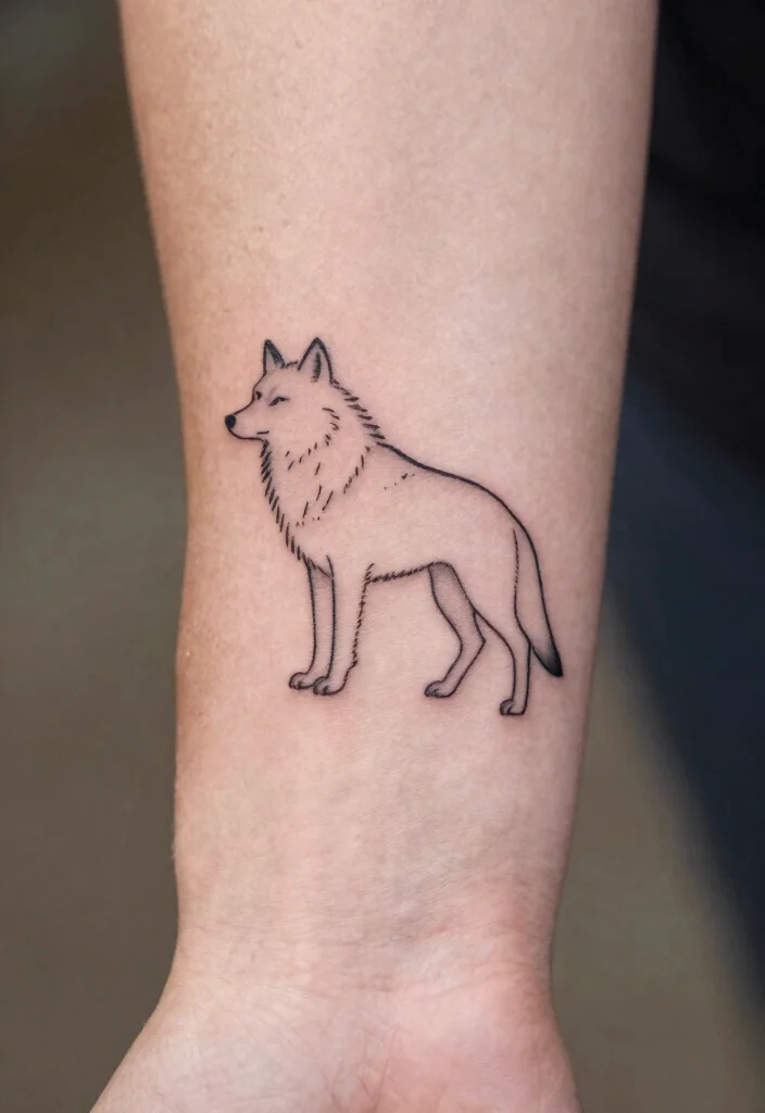 16 Celtic Wolf Tattoo Ideas With Mythic Strength - 3. Minimalist Wolf Silhouette 1