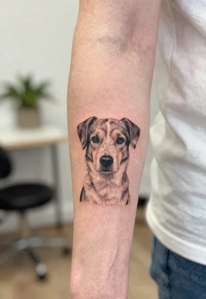 16 Fine Line Dog Tattoo 2026 Trending Ideas With Minimal Elegance 14 16 Fine Line Dog Tattoo 2026 Trending Ideas With Minimal Elegance - 4. Minimalist Portrait Tattoo 1