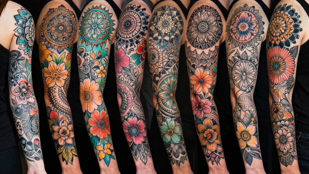 16 Mandala and Flower Tattoo Sleeve Ideas With Artistic Flow