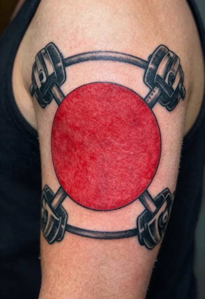 16 Red Circle Tattoo Ideas With Symbolic Meaning - 10. Personal Empowerment 1