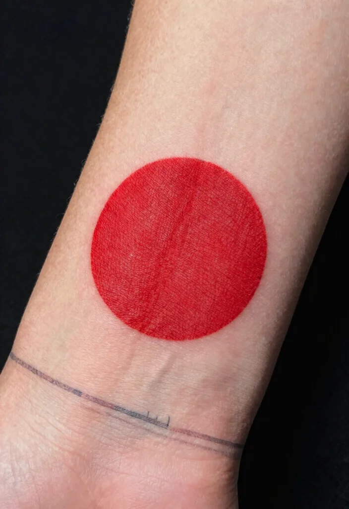 16 Red Circle Tattoo Ideas With Symbolic Meaning - 14. Personal Milestones 1