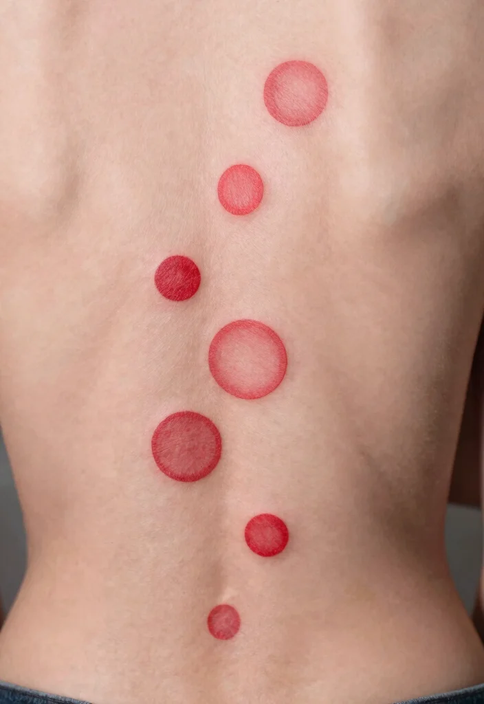 16 Red Circle Tattoo Ideas With Symbolic Meaning - 16. A Unique Personal Story 1