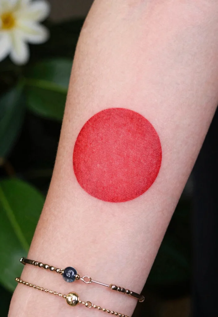 16 Red Circle Tattoo Ideas With Symbolic Meaning - 2. Circle of Life 1