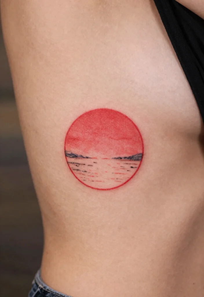 16 Red Circle Tattoo Ideas With Symbolic Meaning - 4. The Infinite Journey 1