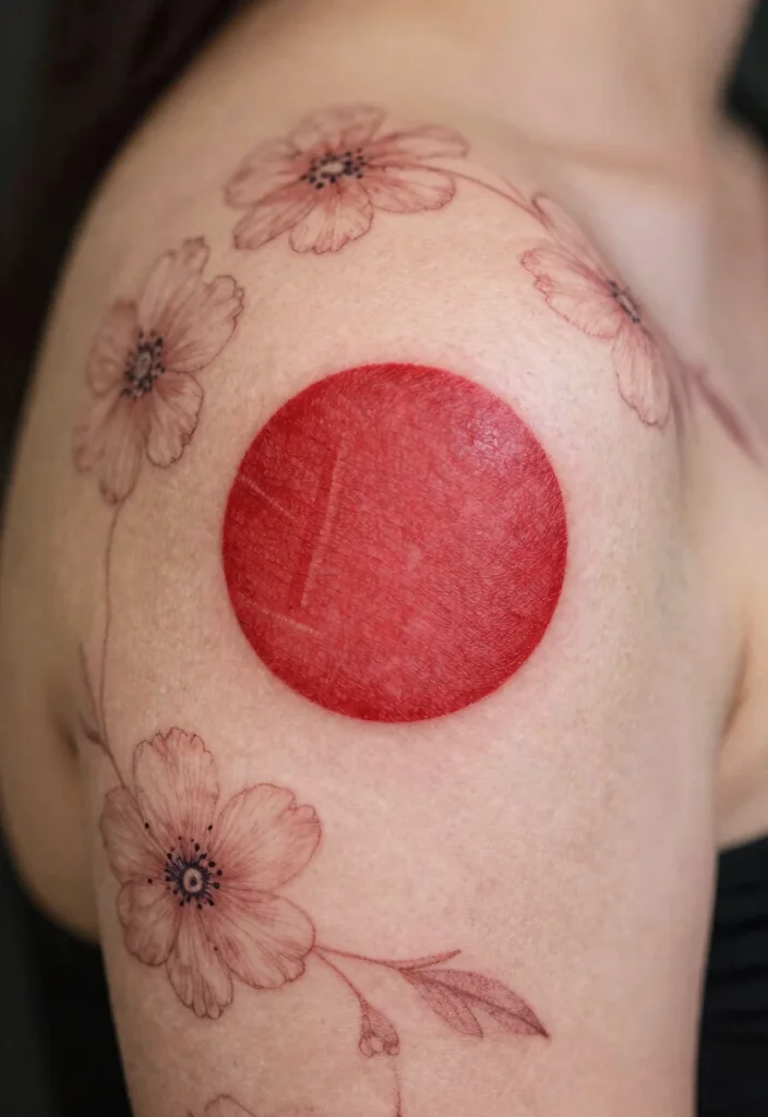 16 Red Circle Tattoo Ideas With Symbolic Meaning - 8. Spirituality and Intention 1