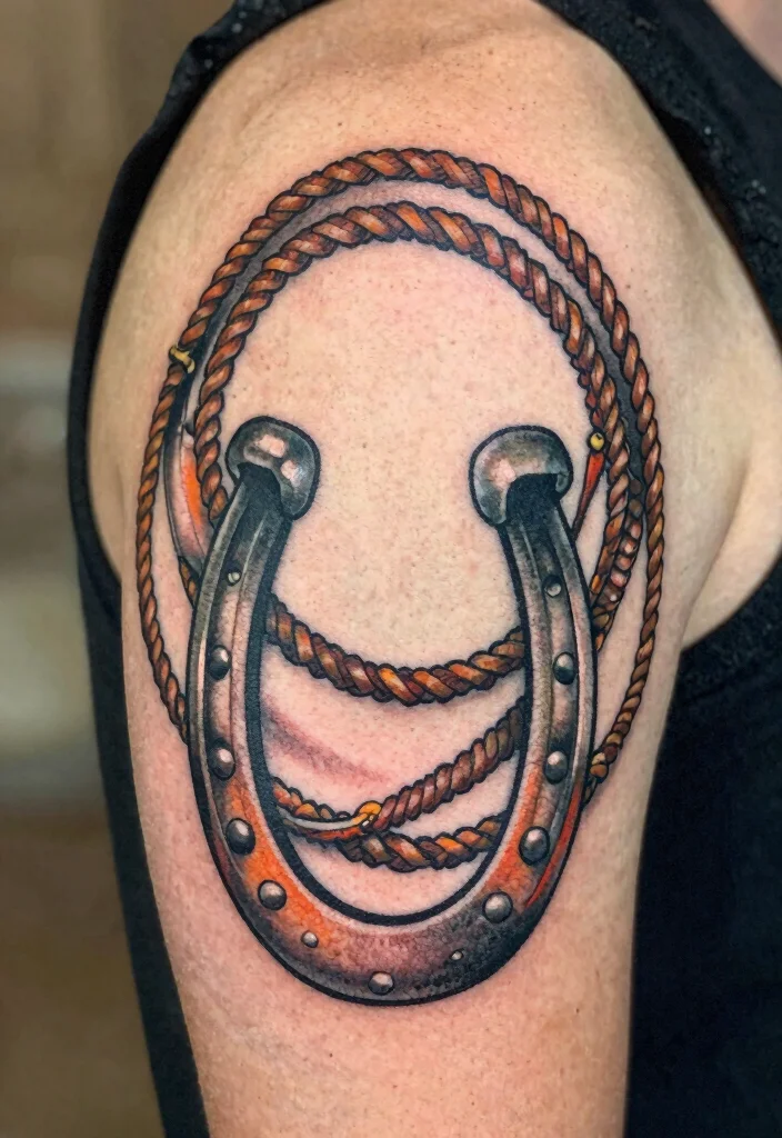 16 Red Dead Redemption Tattoo 2026 Trending Ideas Fans Will Love - 12. The Lasso and Horseshoe 1