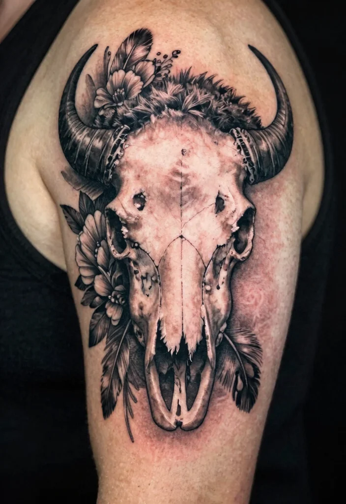 16 Red Dead Redemption Tattoo 2026 Trending Ideas Fans Will Love - 14. The Bison Skull 1