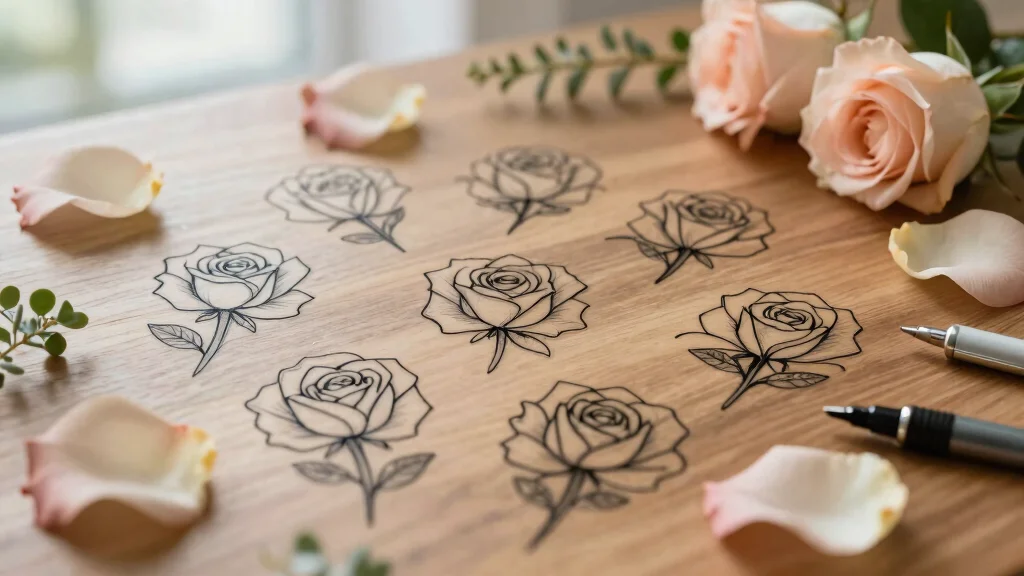 16 Rose Tattoo Outline Ideas With Clean Detail