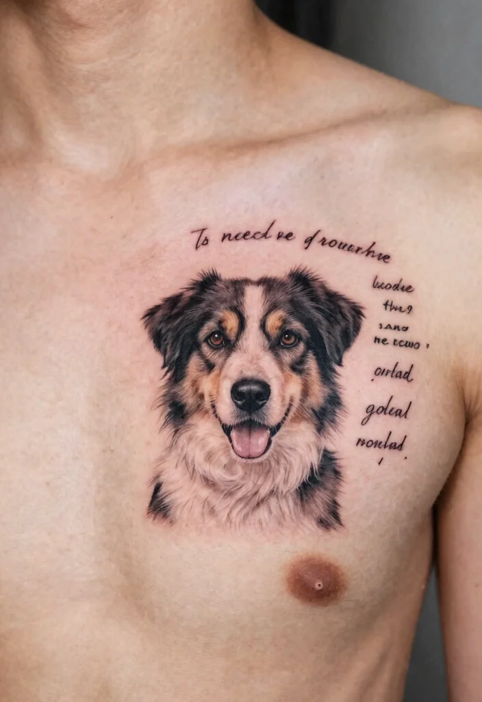 16 Tattoo Dog Ideas With Loyal Symbolism 45 16 Tattoo Dog Ideas With Loyal Symbolism - 15. Remember Me with a Dog 1