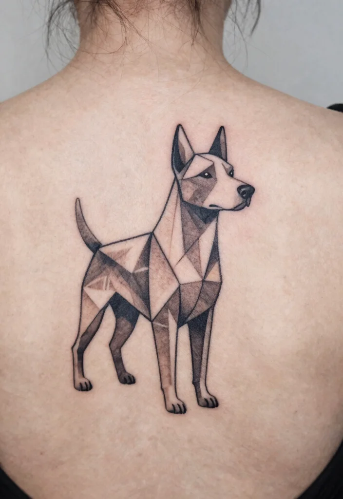16 Tattoo Dog Ideas With Loyal Symbolism 16 16 Tattoo Dog Ideas With Loyal Symbolism - 6. Geometric Dog Shapes 1