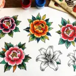 16 Traditional Tattoo Flower Ideas With Timeless Bold Style