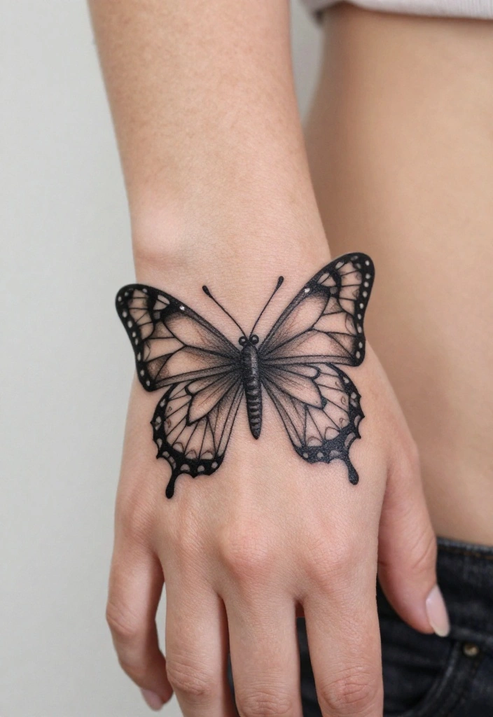 17 Butterfly Tattoo Hand 2026 Trending Ideas With Delicate Beauty - 3. Geometric Butterfly Designs 1