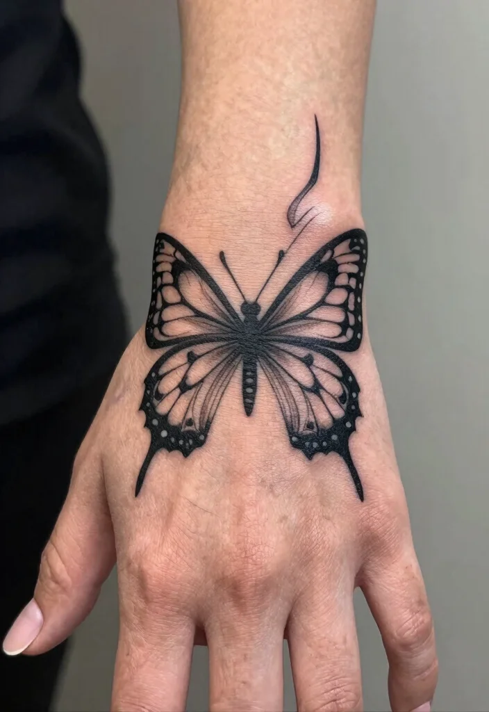 17 Butterfly Tattoo Hand 2026 Trending Ideas With Delicate Beauty - 8. Tribal Butterfly Tattoos 1