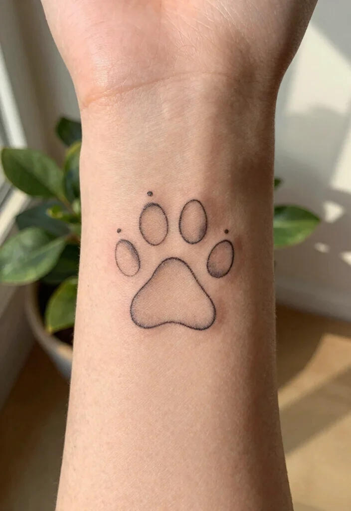 17 Cat Footprint Tattoo Ideas With Sweet Meaning 1 17 Cat Footprint Tattoo Ideas With Sweet Meaning - 1. Minimalist Cat Paw Print 1