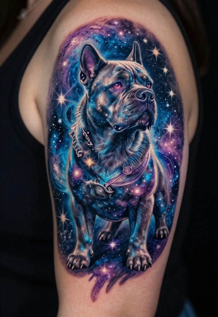 17 Fu Dog Tattoo 2026 Trending Ideas With Protective Power - 11. Fu Dog with Stars and Galaxies 1