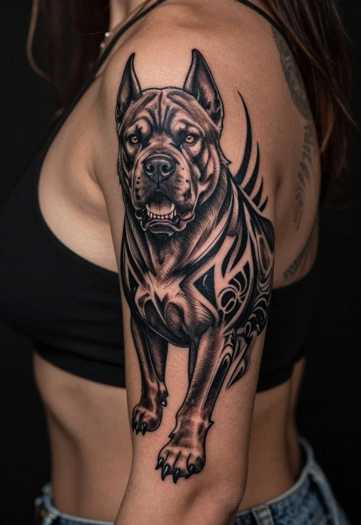 17 Fu Dog Tattoo 2026 Trending Ideas With Protective Power - 13. Fu Dog with Tribal Elements 1
