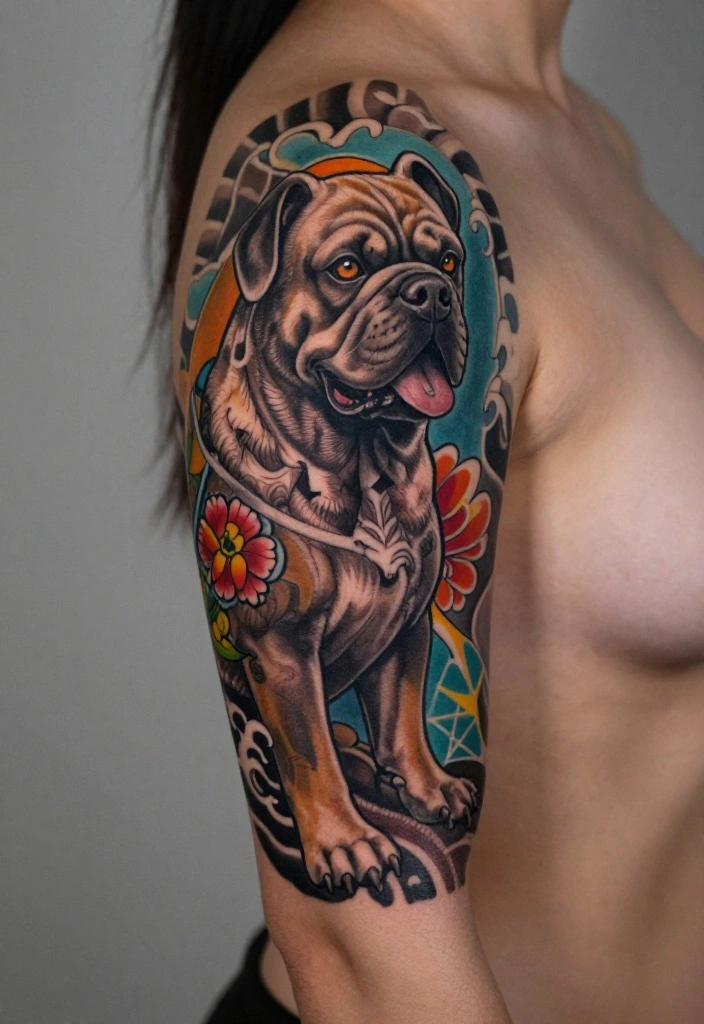 17 Fu Dog Tattoo 2026 Trending Ideas With Protective Power - 17. Fu Dog as a Sleeve Tattoo 1