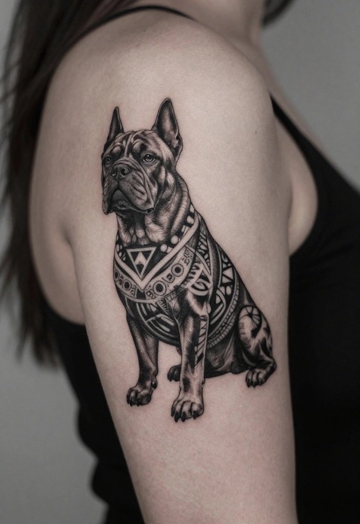 17 Fu Dog Tattoo 2026 Trending Ideas With Protective Power - 3. Geometric Fu Dog Tattoo 1