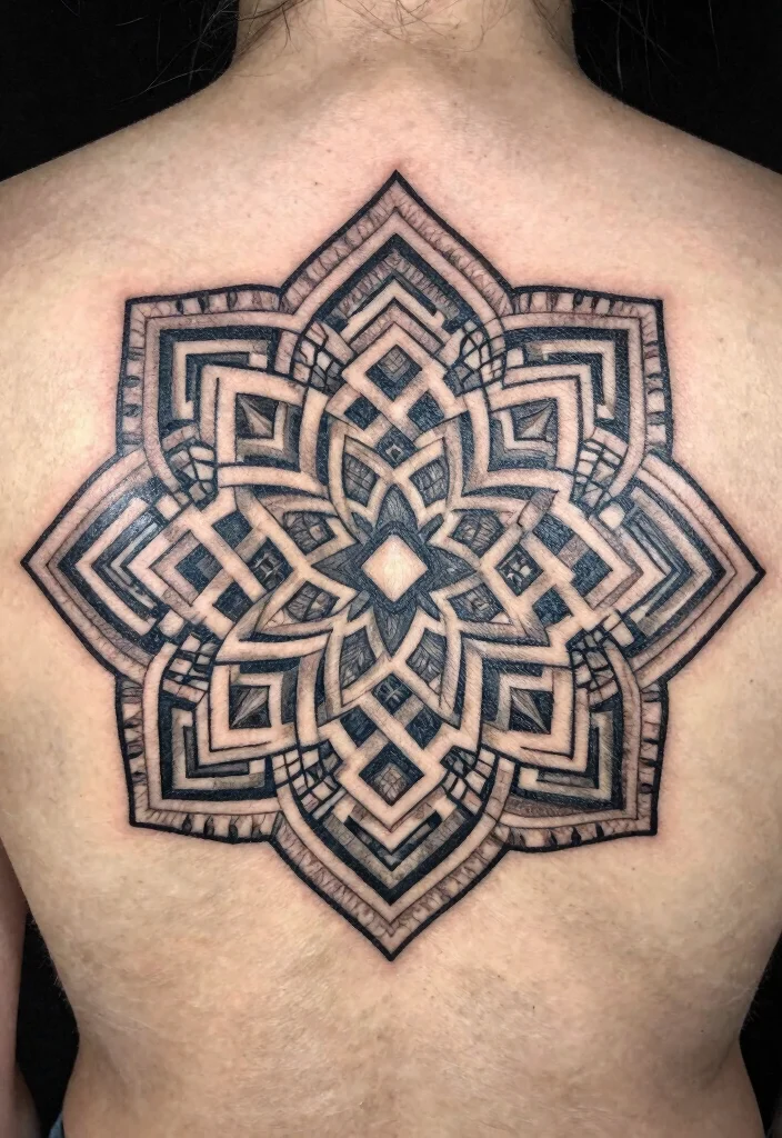 17 Geometric Mandala Tattoo Design Pattern Ideas With Intricate Detail 20 17 Geometric Mandala Tattoo Design Pattern Ideas With Intricate Detail - 10. Interlocking Geometric Patterns 1