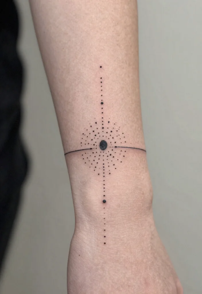 17 Geometric Mandala Tattoo Design Pattern Ideas With Intricate Detail 3 17 Geometric Mandala Tattoo Design Pattern Ideas With Intricate Detail - 3. Minimalist Dots and Lines 1