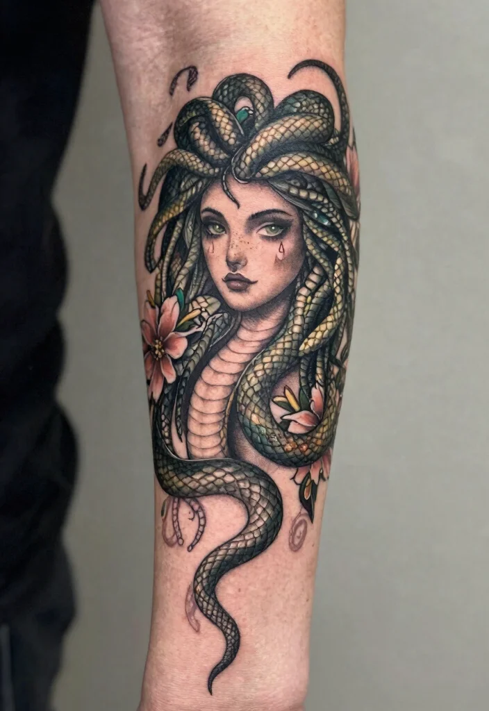 17 Medusa Tattoo Black Women Ideas With Fierce Beauty - 2. Serpentine Elegance 1